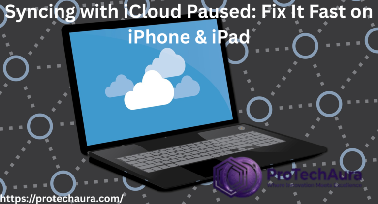 syncing with icloud paused